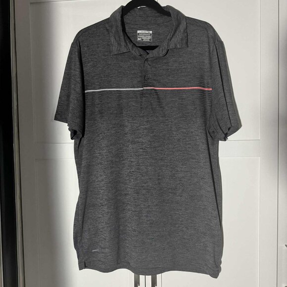 Layer 8 Performance Men's Polo Shirt Gray Medium - Picture 2 of 7
